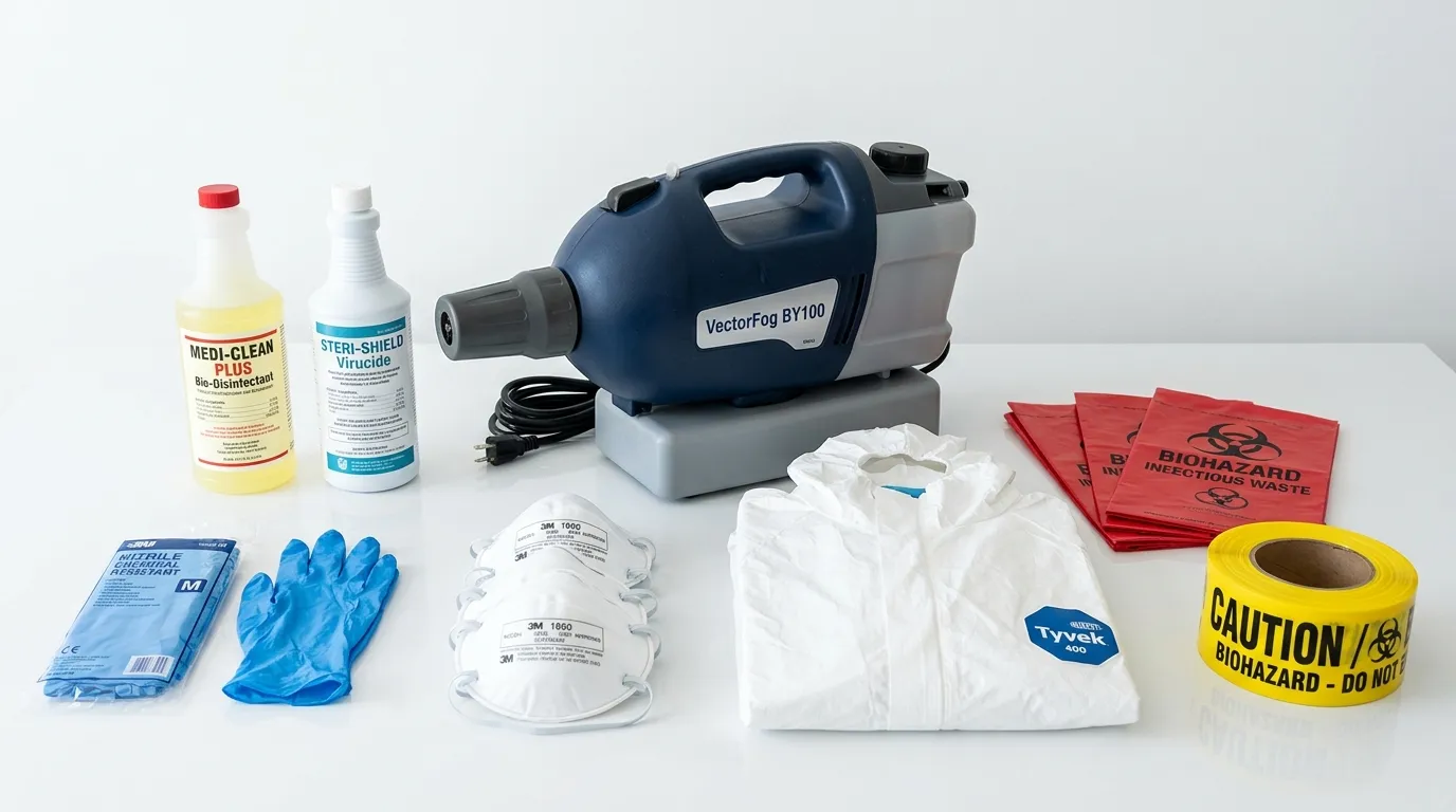 Professional biohazard remediation crew working in Vero Beach South